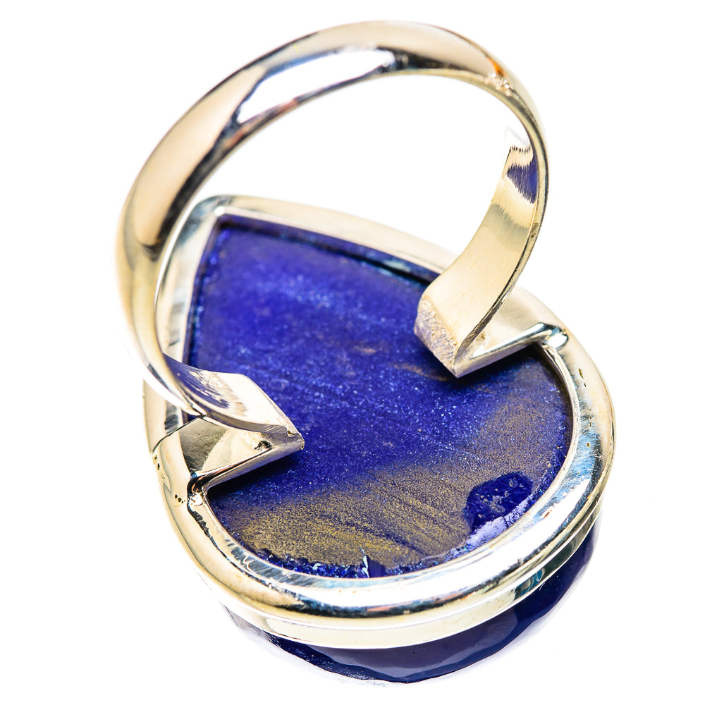 Huge Blue Window Druzy Ring Size 9.5 (925 Sterling Silver) RING135791