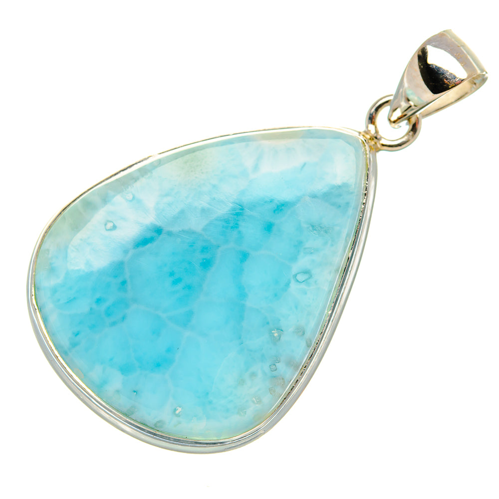 Larimar Pendant 1 5/8" (925 Sterling Silver) PD37576