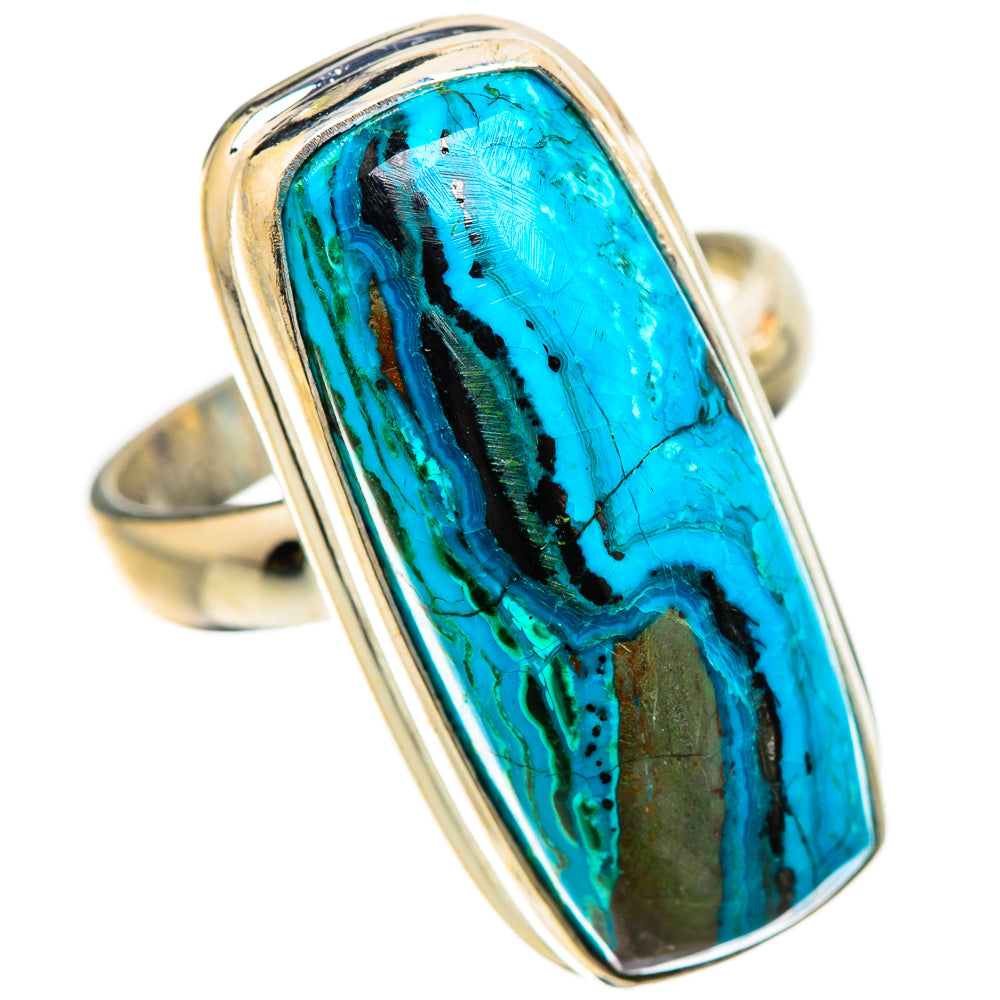 Chryscolla In Malachite Ring Size 8.25 (925 Sterling Silver) RING135278