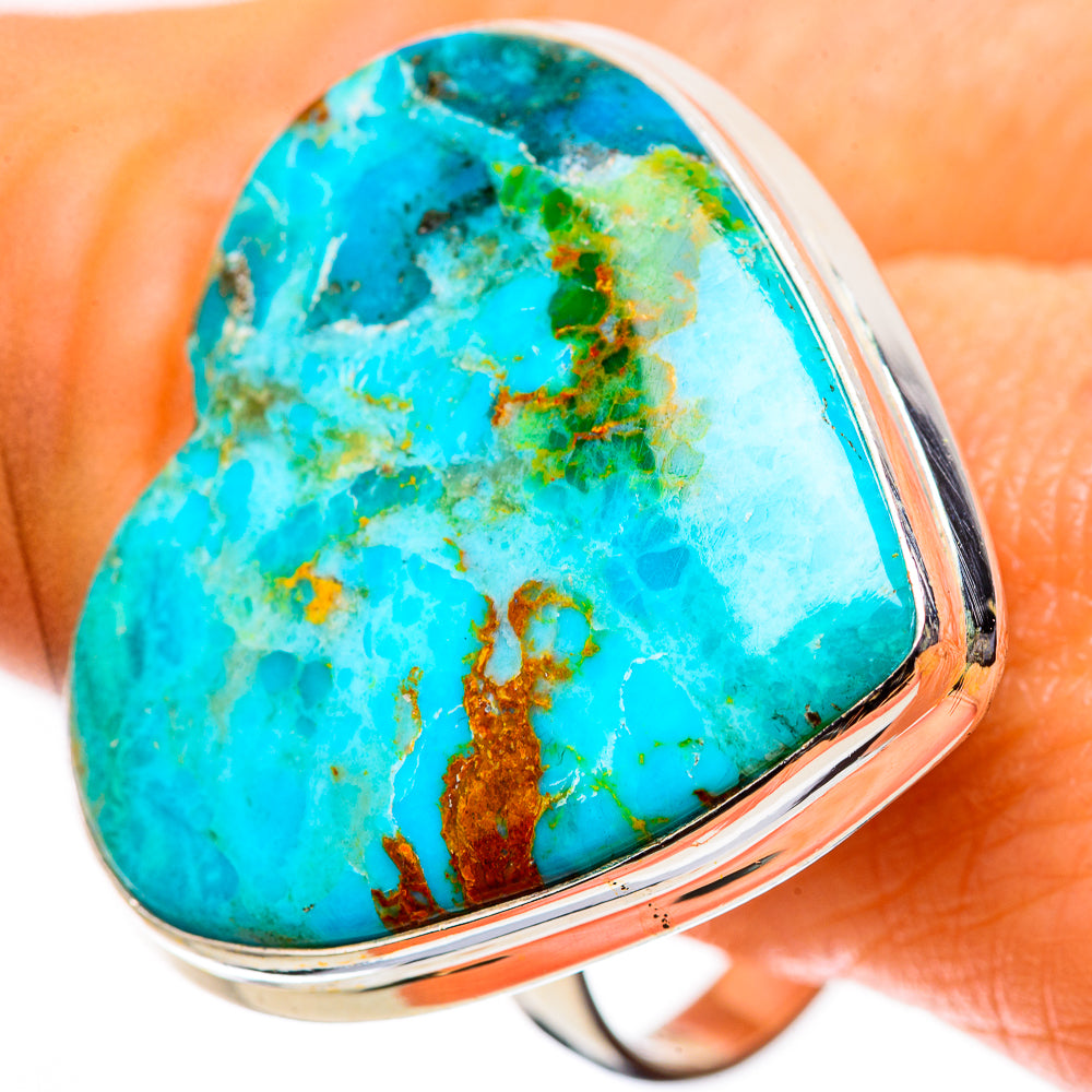 Large Chrysocolla Ring Size 12 (925 Sterling Silver) RING135792