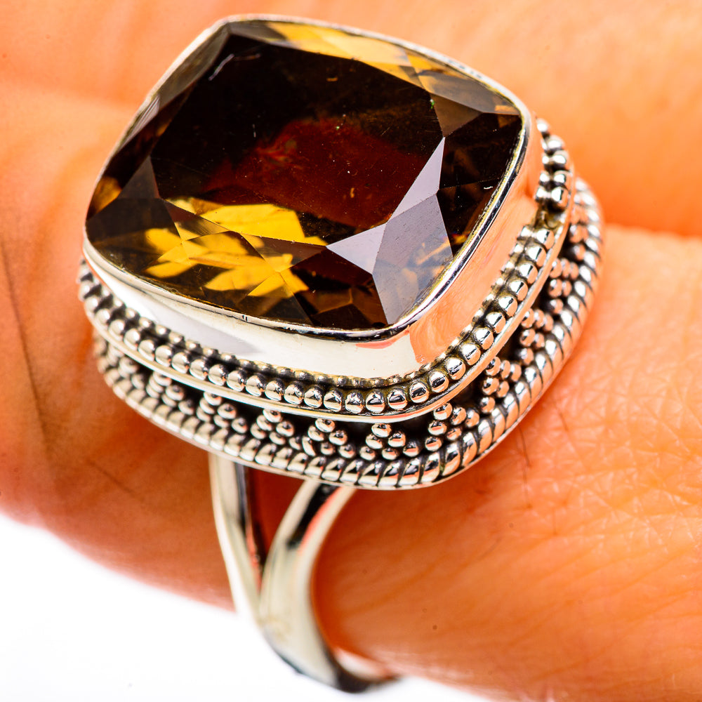 Large Smoky Quartz Ring Size 9 (925 Sterling Silver) RING135952