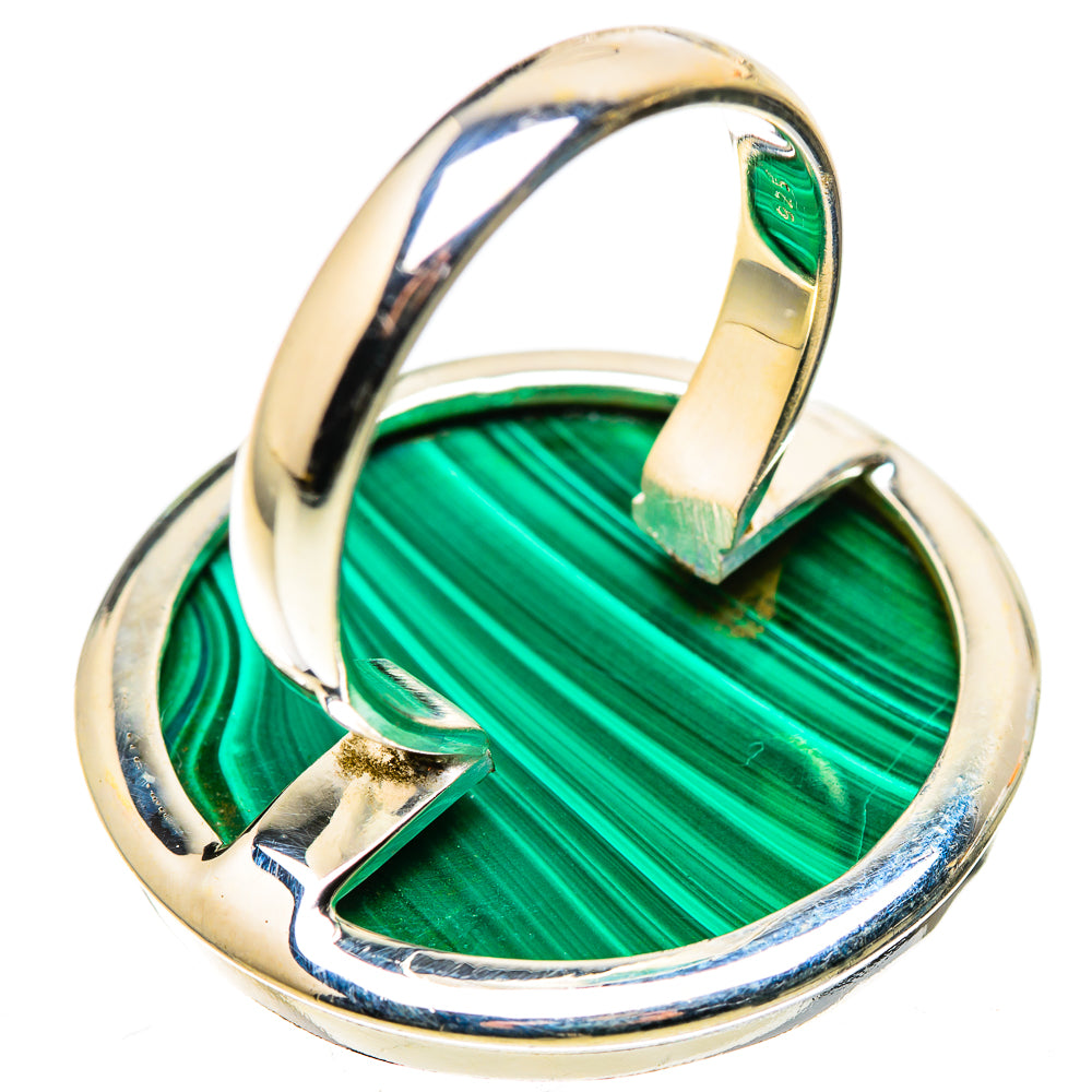 Huge Malachite Ring Size 9 (925 Sterling Silver) RING136078