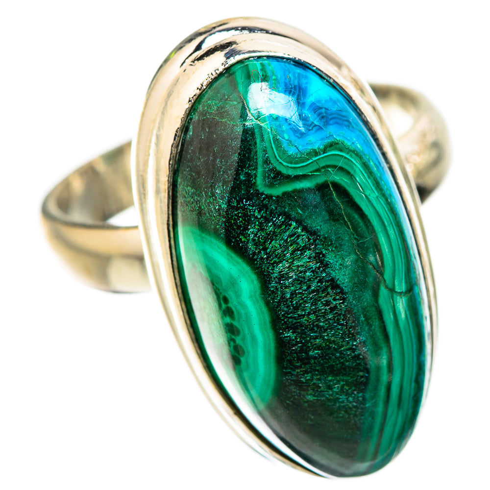 Malachite In Chrysocolla Ring Size 8.25 (925 Sterling Silver) RING135531