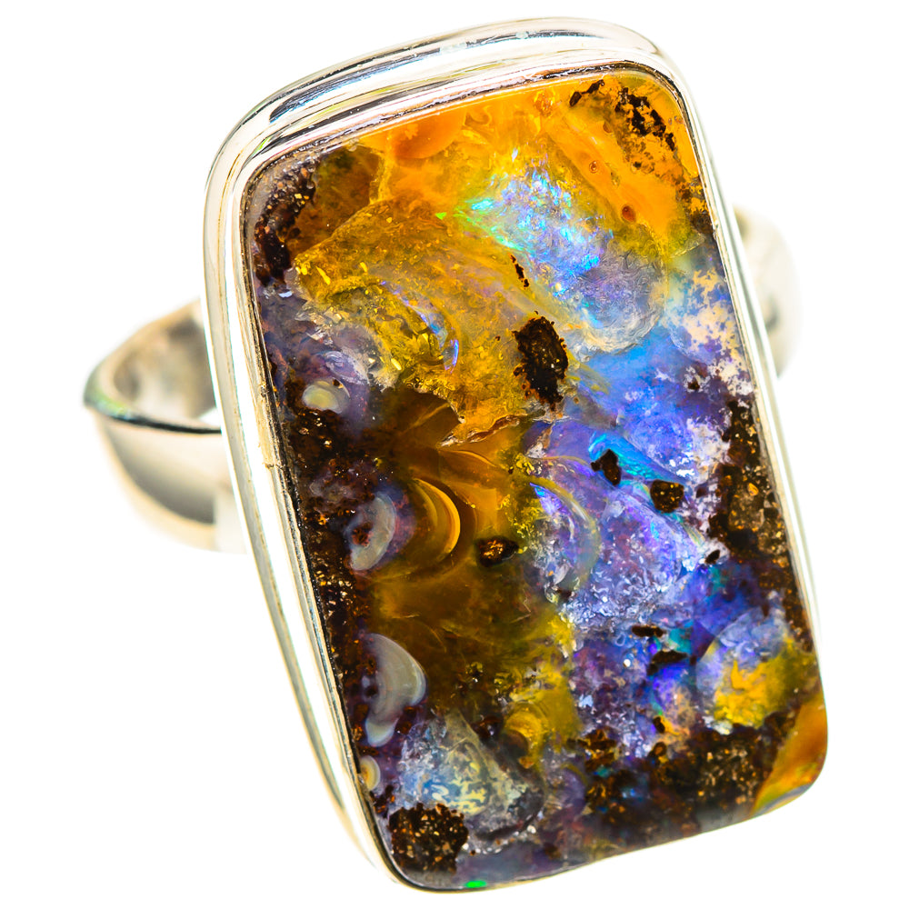 Australian Boulder Opal Ring Size 6.5 (925 Sterling Silver) RING136829