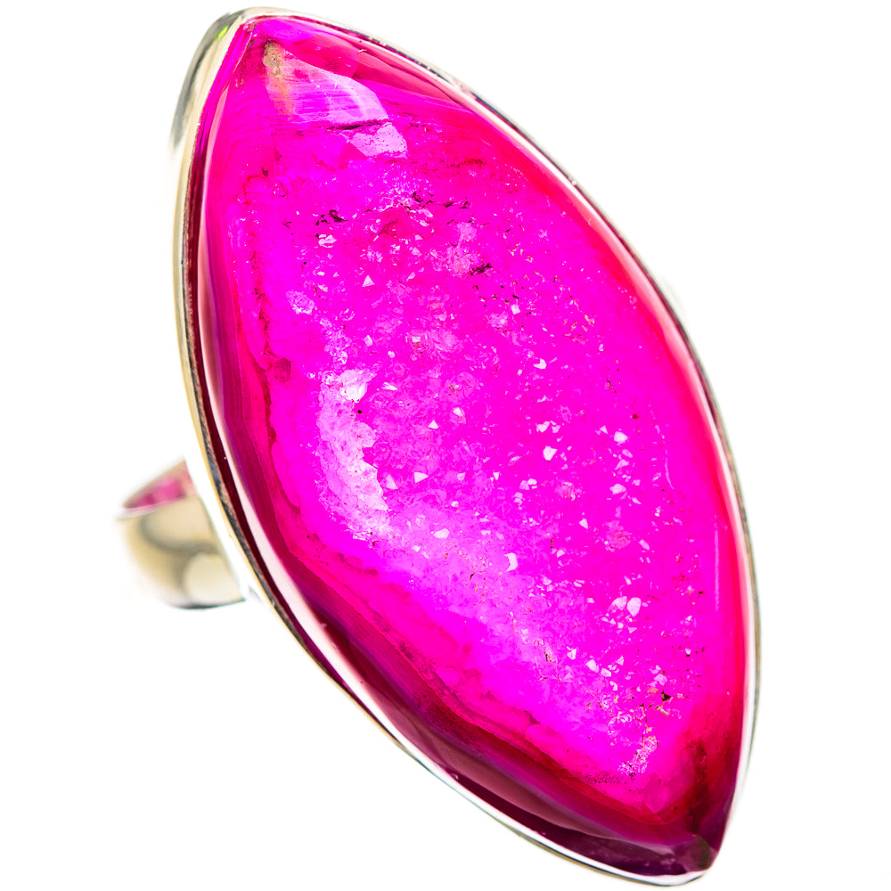Large Pink Window Druzy Ring Size 8.75 (925 Sterling Silver) RING135563