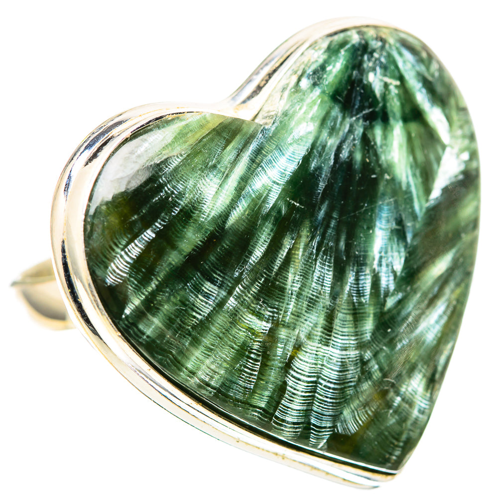 Huge Seraphinite Ring Size 11 (925 Sterling Silver) RING136537