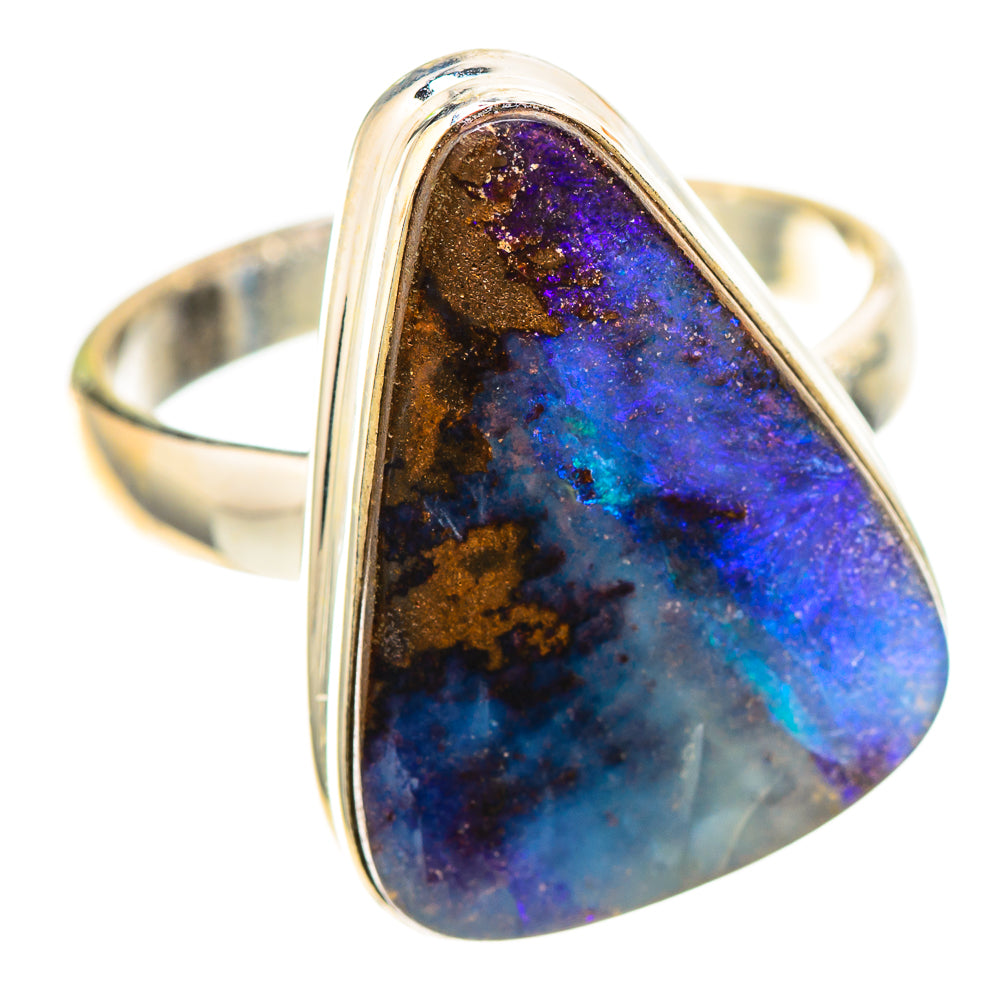 Australian Boulder Opal Ring Size 9 (925 Sterling Silver) RING137052