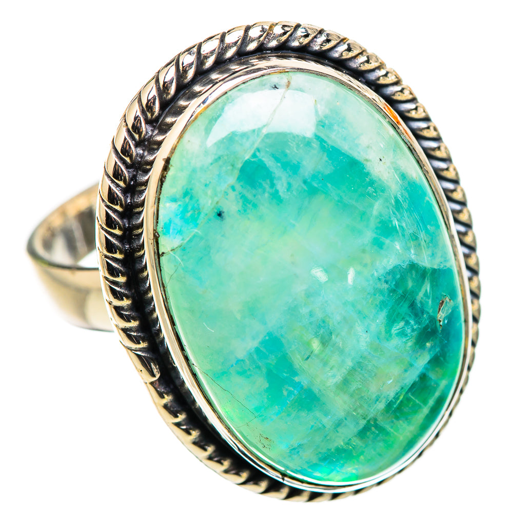 Green Moonstone Ring Size 6.75 (925 Sterling Silver) RING135662