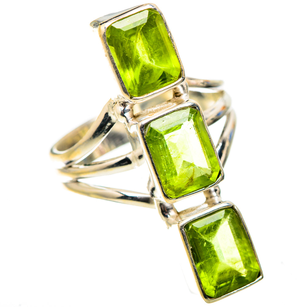 Anasilvercos Peridot Ring Size 7.5 (925 Sterling Silver)