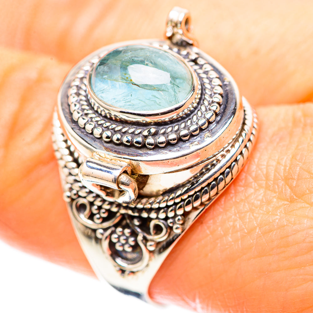 Poison Natural Aquamarine Ring Size 9.75 (925 Sterling Silver) RING136861