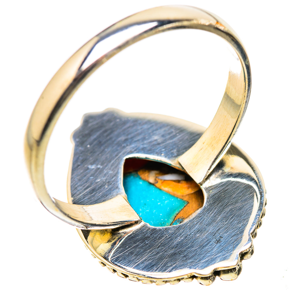 Spiny Oyster Turquoise Ring Size 12.75 (925 Sterling Silver) RING135443
