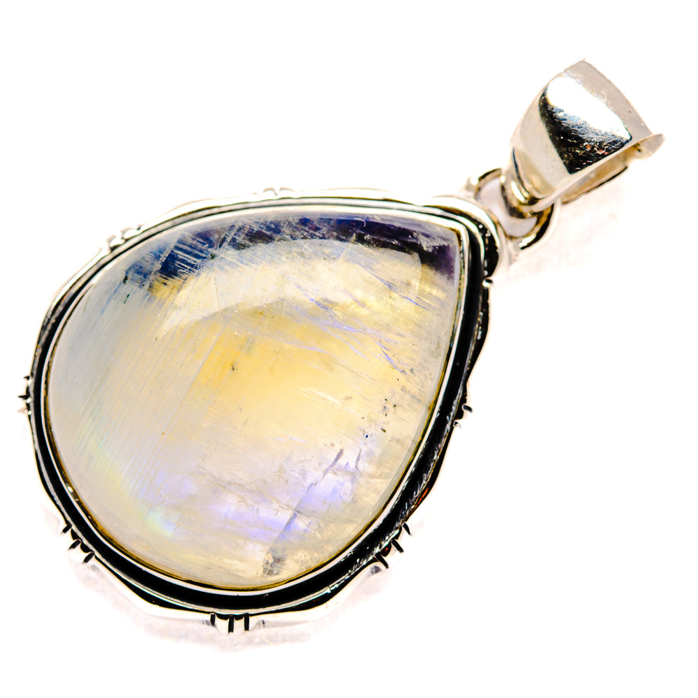 Rainbow Moonstone Pendant 1 1/2" (925 Sterling Silver) PD36749