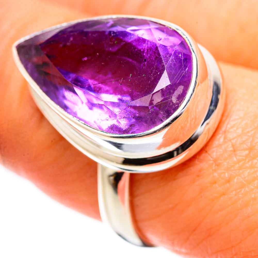 Faceted Amethyst Ring Size 8 (925 Sterling Silver) RING135512