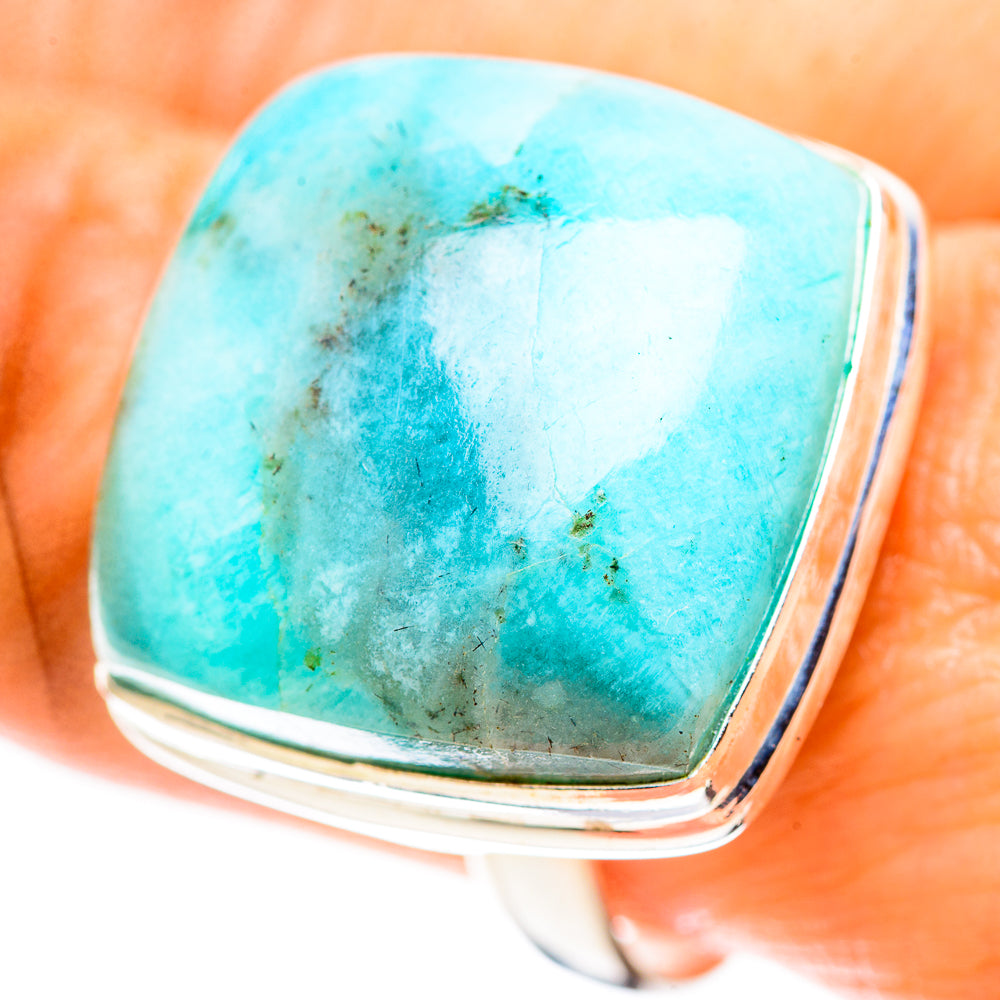 Large Peruvian Amazonite Ring Size 9.75 (925 Sterling Silver) RING136939