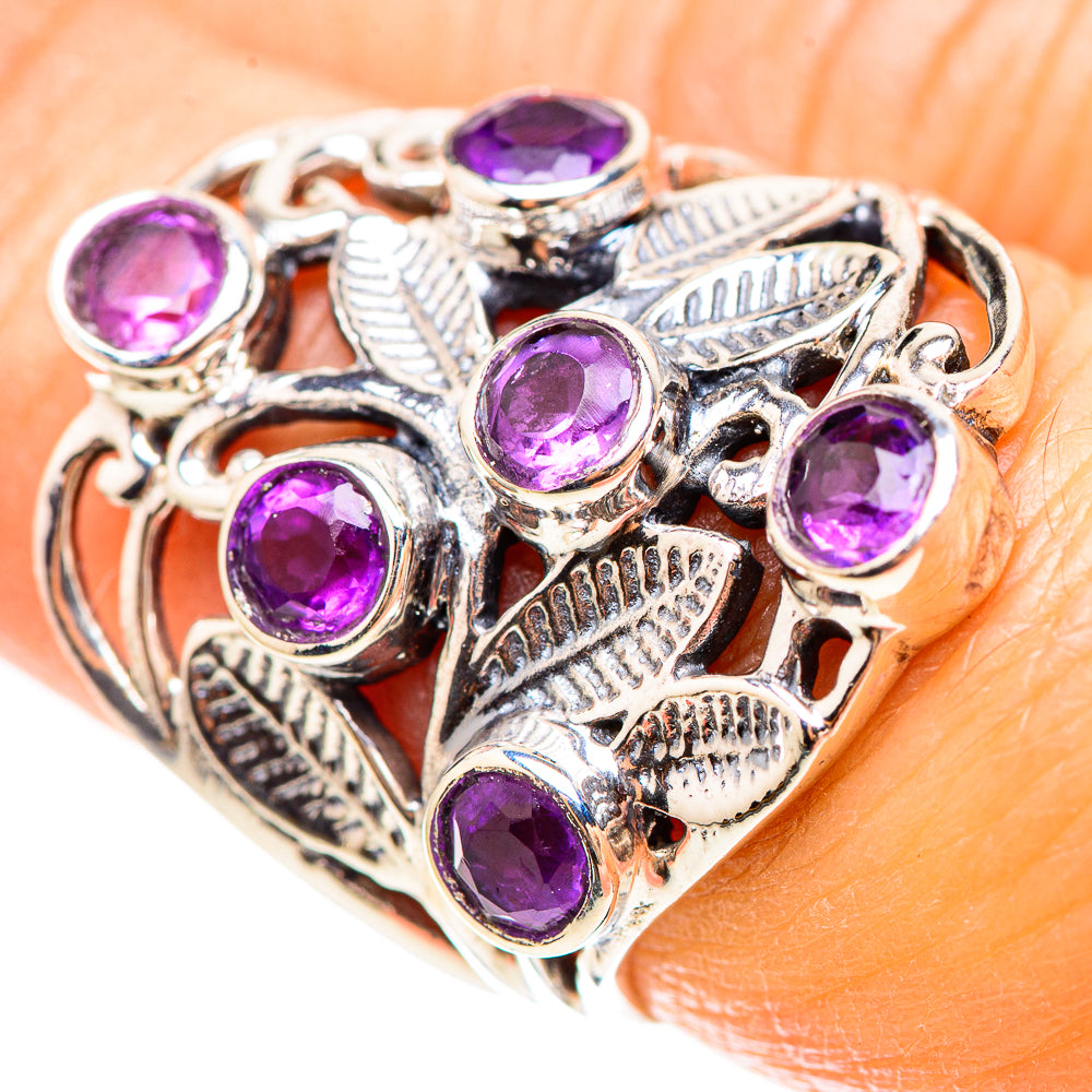 Faceted Amethyst Ring Size 7.5 (925 Sterling Silver) RING136290