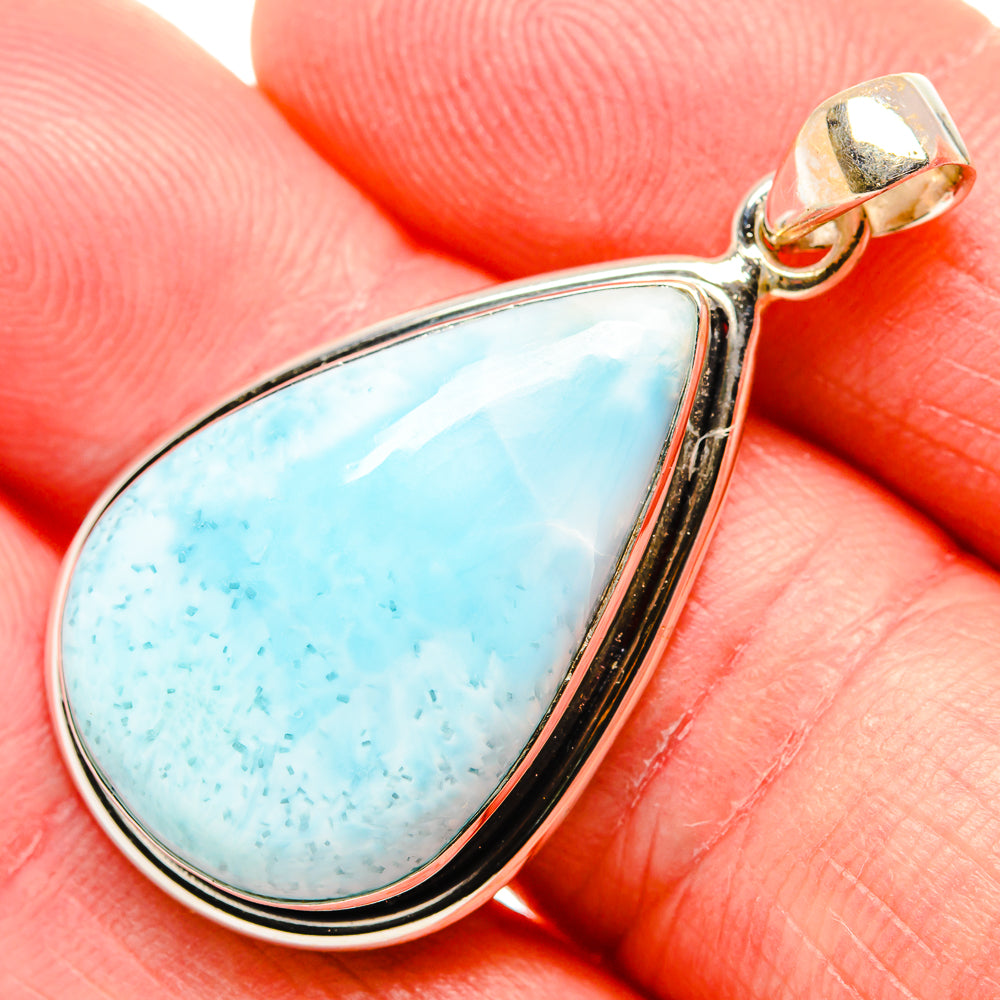 Larimar Pendant 1 3/4"  (925 Sterling Silver) PD36909