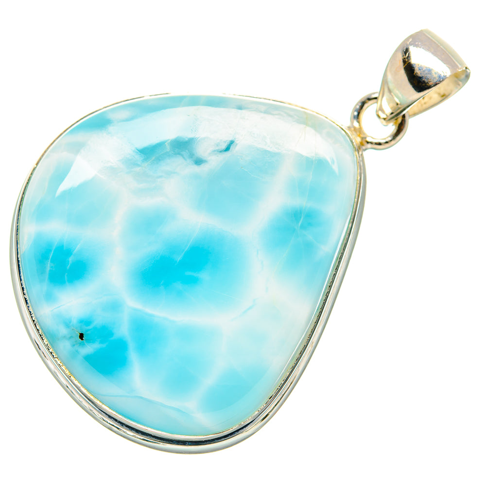 Larimar Pendant 1 3/4"  (925 Sterling Silver) PD36894