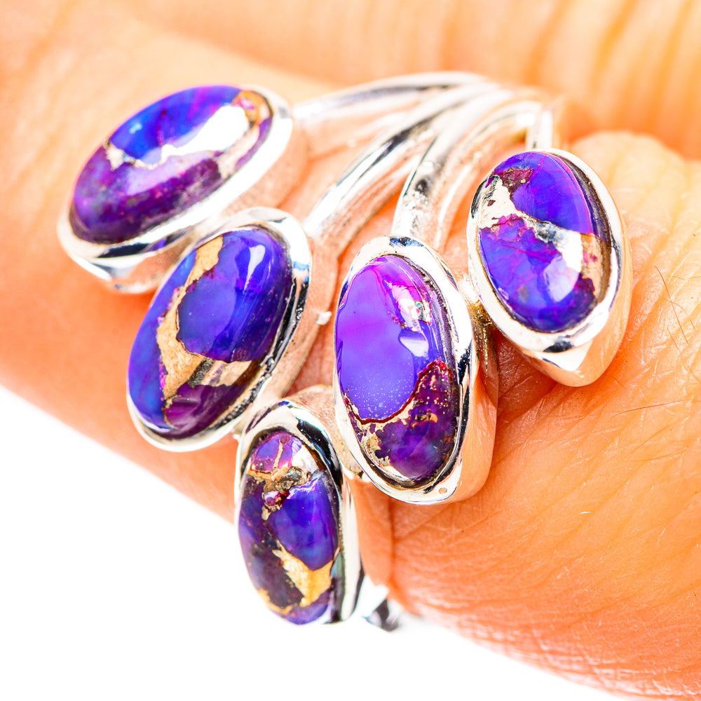 Purple Copper Composite Turquoise 925 Sterling Silver Ring Size 7.25 (925 Sterling Silver) RING137183