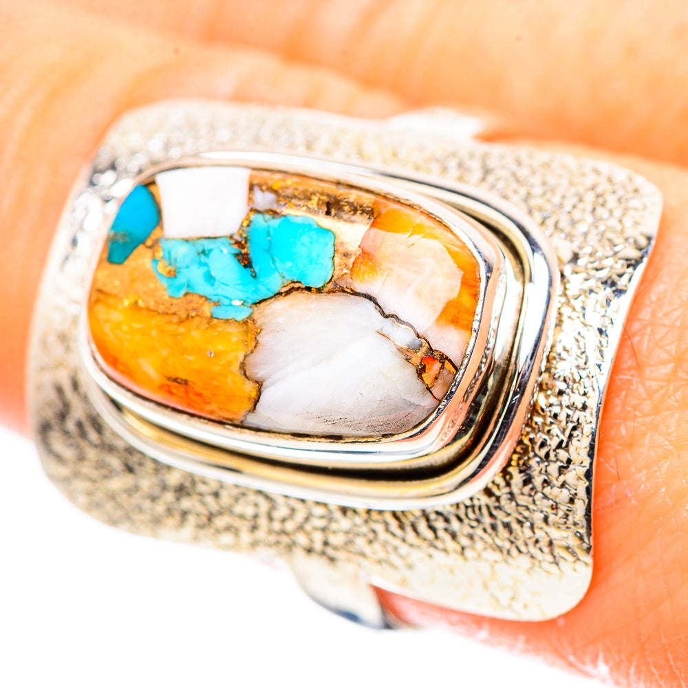 Spiny Oyster Turquoise 925 Sterling Silver Ring Size 8.75 (925 Sterling Silver) RING137474