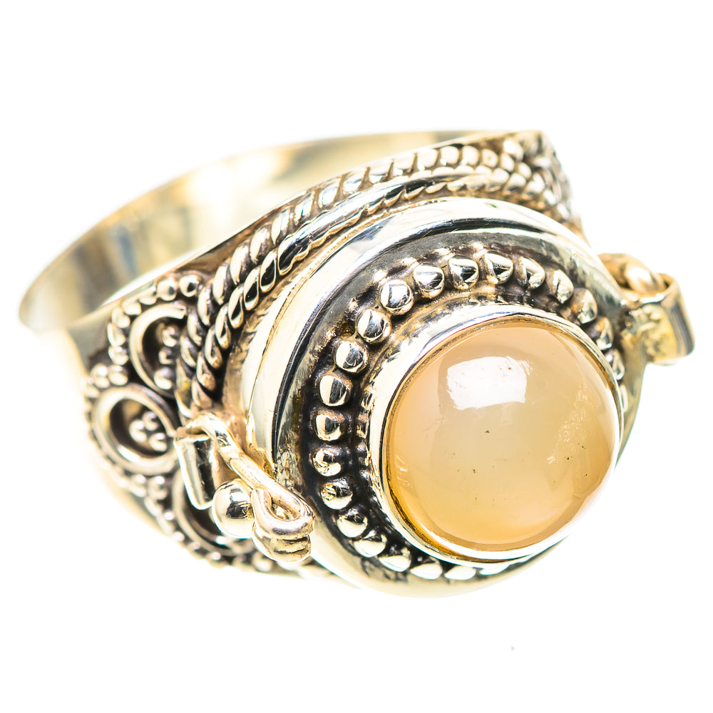 Poison Peach Moonstone 925 Sterling Silver Ring Size 10 (925 Sterling Silver) RING137457