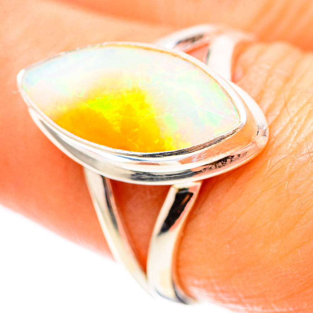 Aura Opal 925 Sterling Silver Ring Size 7.5 Ana Co R136309