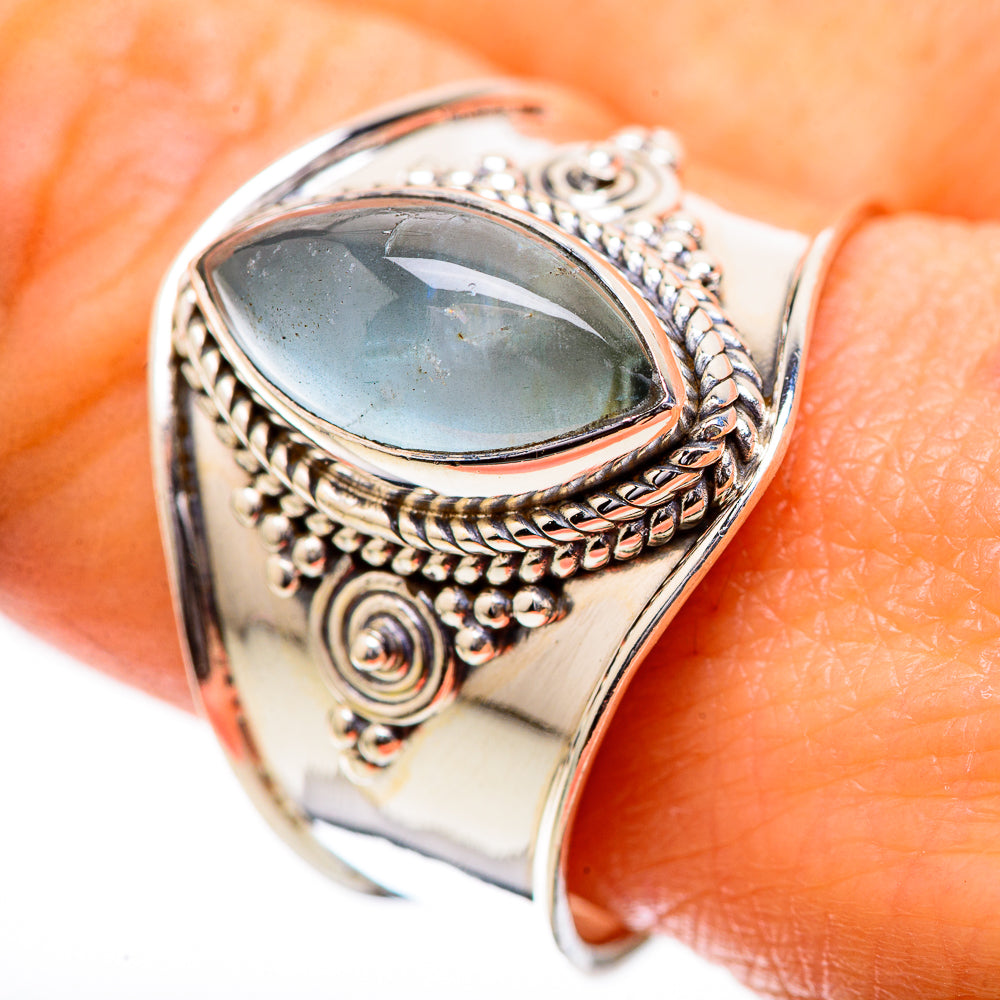 Natural Aquamarine Ring Size 10 (925 Sterling Silver) RING135841