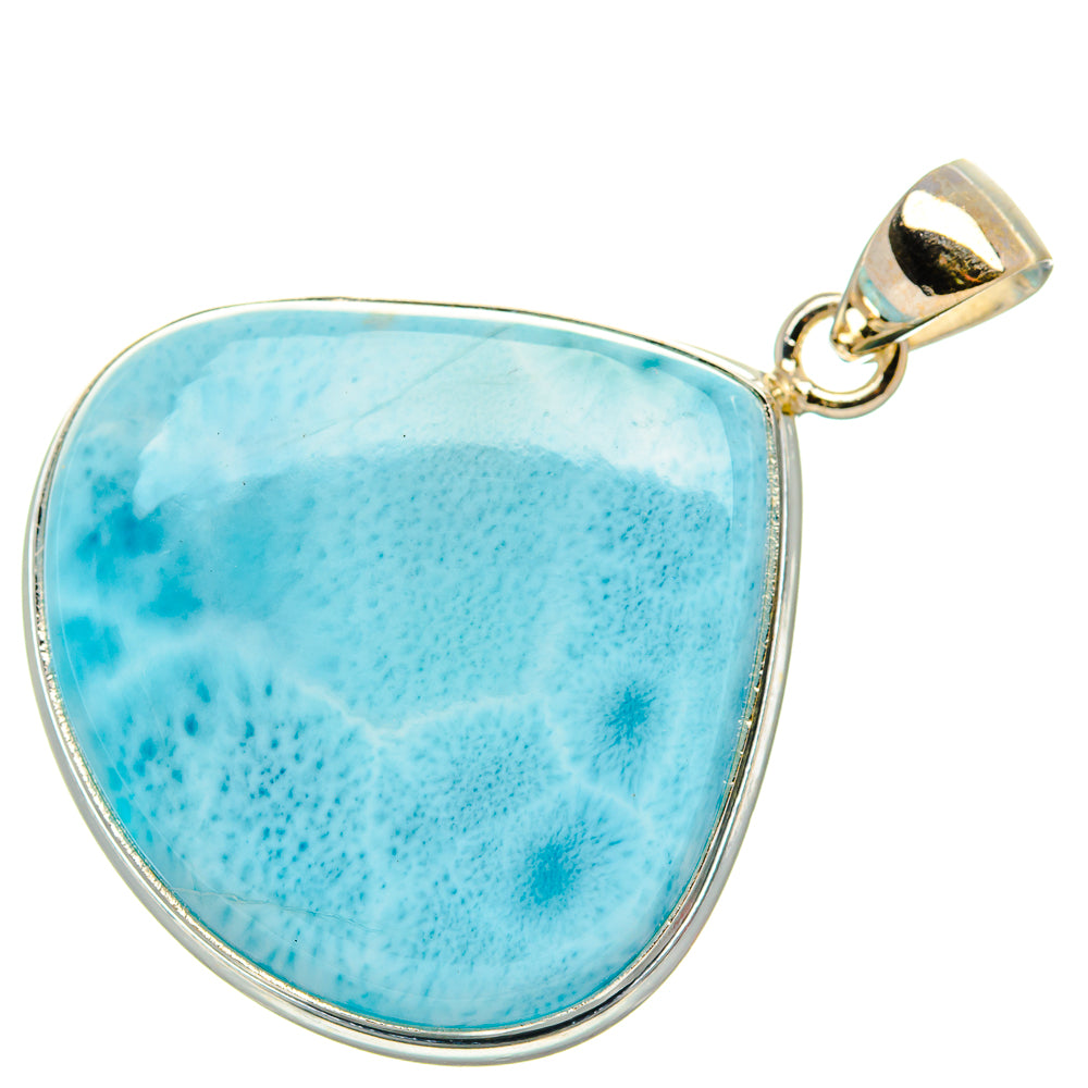Larimar Pendant 1 1/2"  (925 Sterling Silver) PD37198