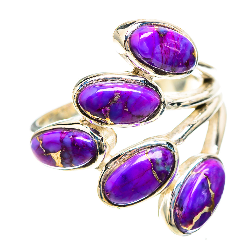 Purple Copper Composite Turquoise Ring Size 7.25 (925 Sterling Silver) RING137016