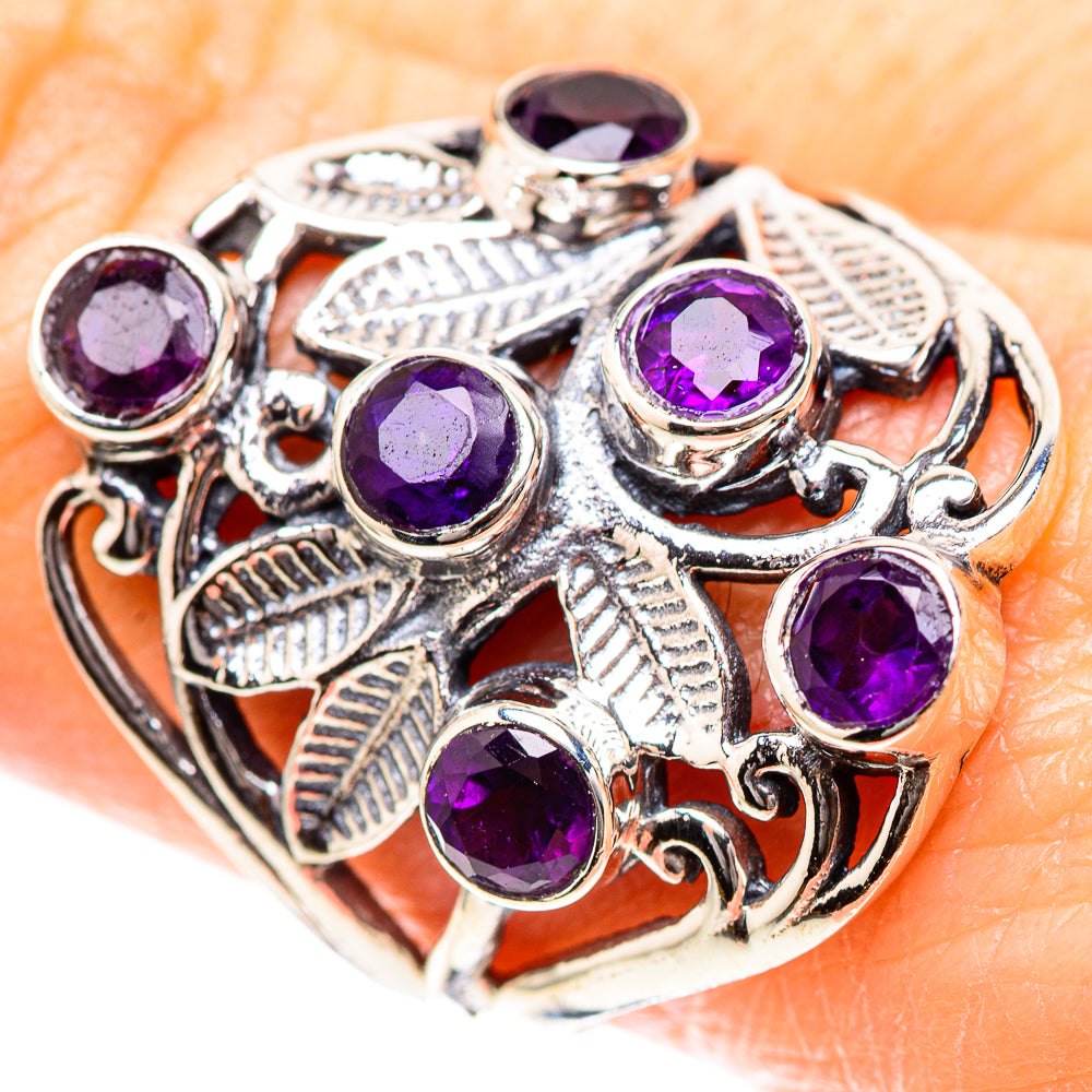 Faceted Amethyst 925 Sterling Silver Ring Size 9.25 (925 Sterling Silver) RING137218