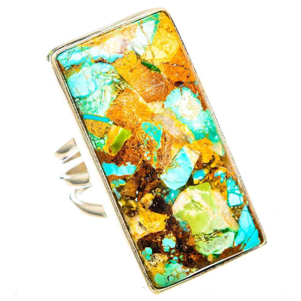 Gigantic Blue Copper Composite Turquoise Ring Size 9.5 (925 Sterling Silver) RING136532