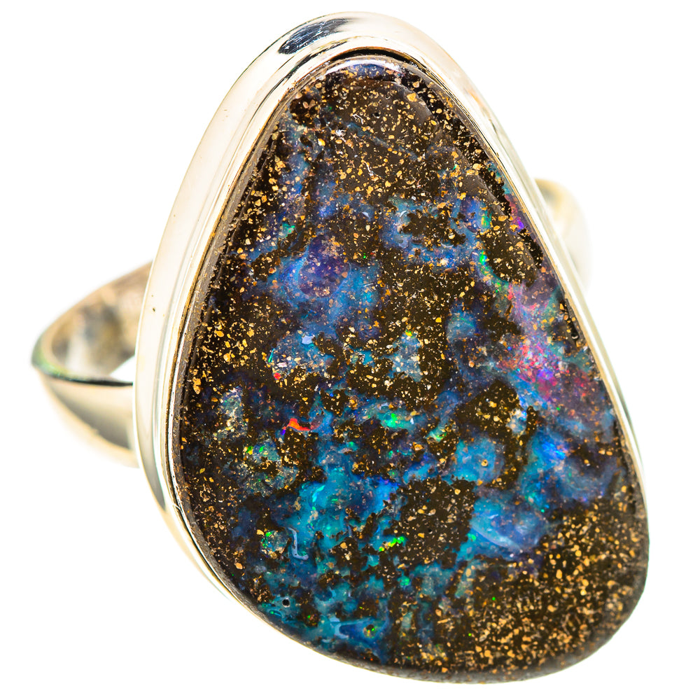 Australian Boulder Opal Ring Size 9 (925 Sterling Silver) RING137106