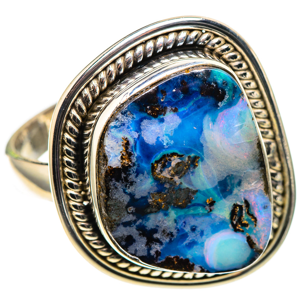 Boulder Opal 925 Sterling Silver Ring Size 9.75 (925 Sterling Silver) RING137742