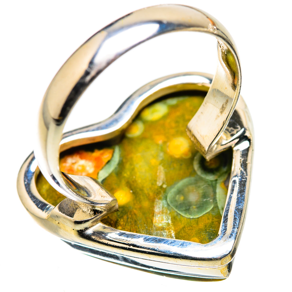 Large Rainforest Jasper Ring Size 9 (925 Sterling Silver) RING135734