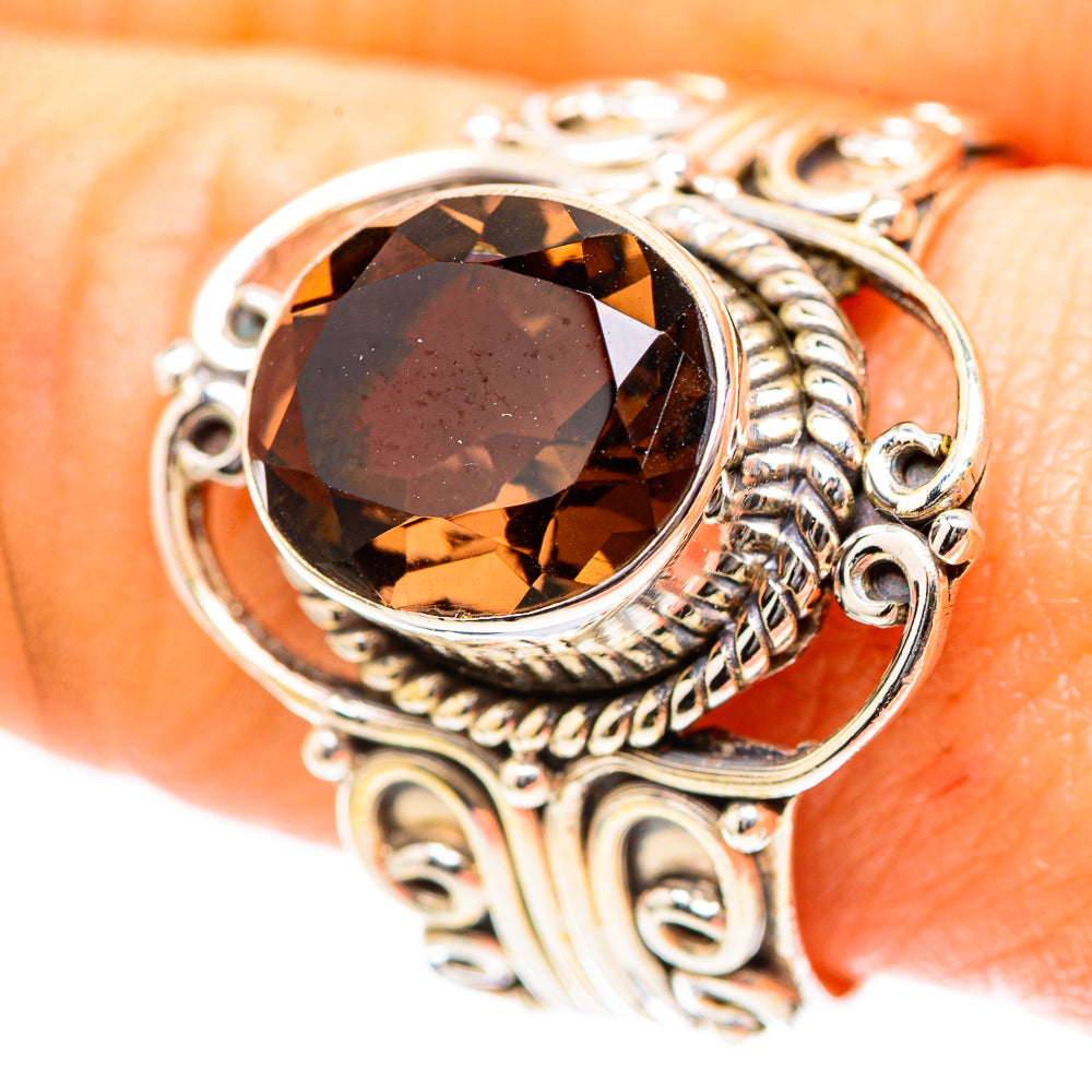 Smoky Quartz 925 Sterling Silver Ring Size 10.25 (925 Sterling Silver) RING137177