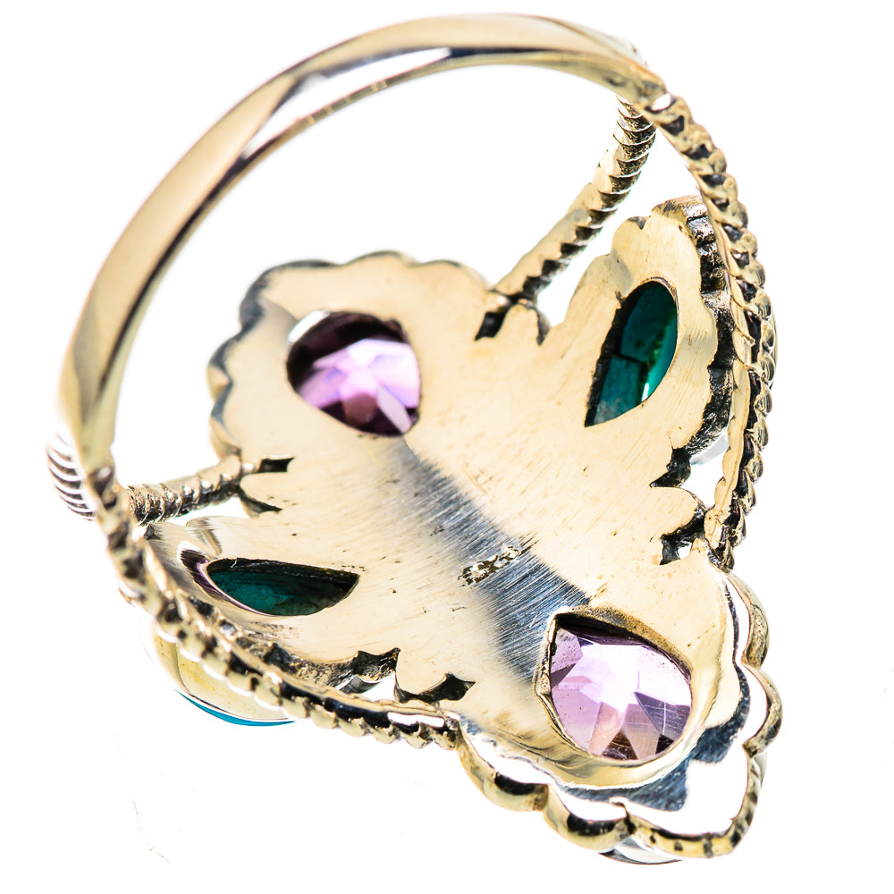 Large Faceted Amethyst, Sleeping Beauty Turquoise Ring Size 11 (925 Sterling Silver) RING135717