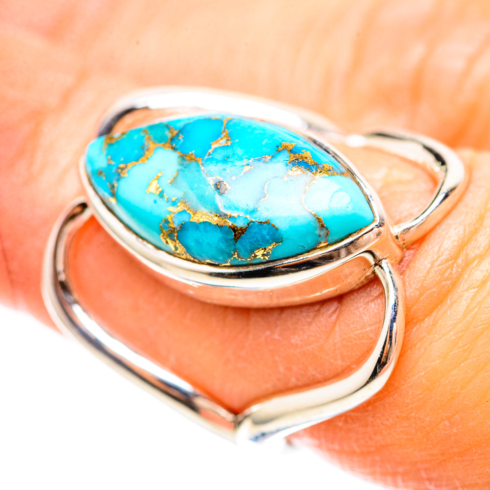 Blue Copper Turquoise 925 Sterling Silver Ring Size 6.5 Ana Co R136298