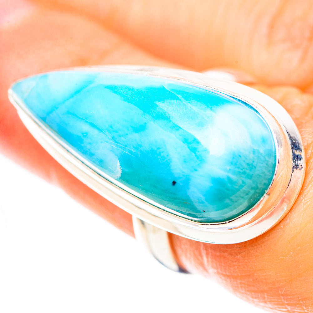 Large Larimar Ring Size 6 (925 Sterling Silver) RING136941