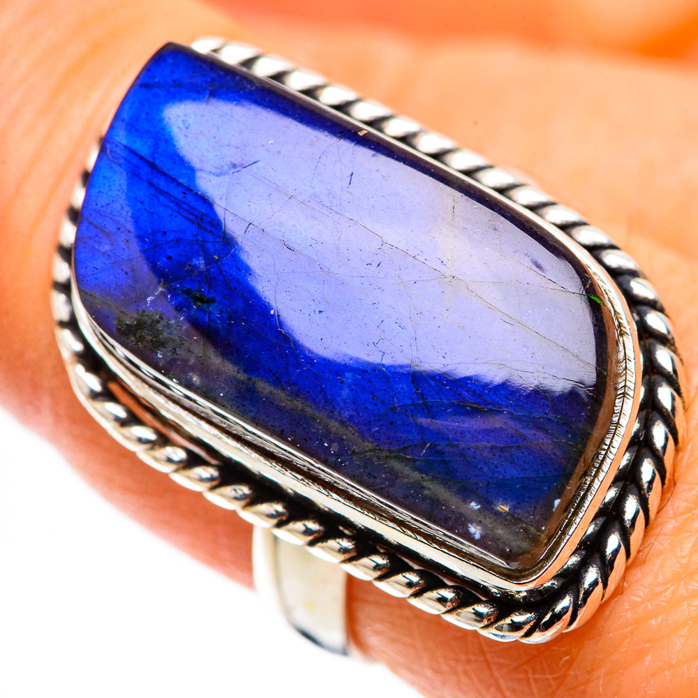 Large Labradorite Ring Size 7.5 (925 Sterling Silver) RING136104