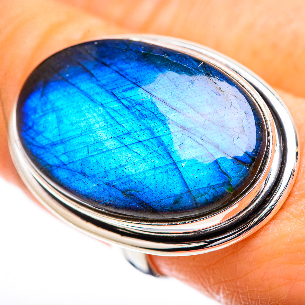 Large Labradorite Ring Size 8.5 (925 Sterling Silver) RING135895