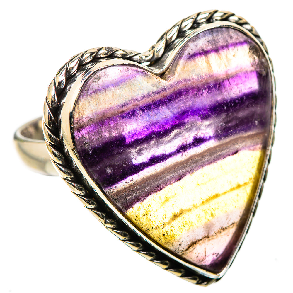 Anasilvercos Large Fluorite Ring Size 9.75 (925 Sterling Silver)