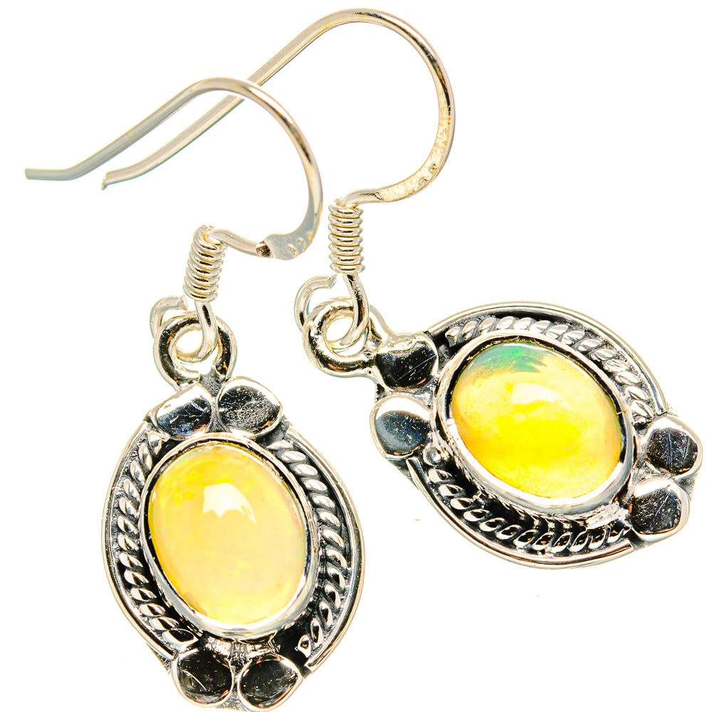 Ethiopian Opal Earrings 1 1/4" (925 Sterling Silver) EARR431510