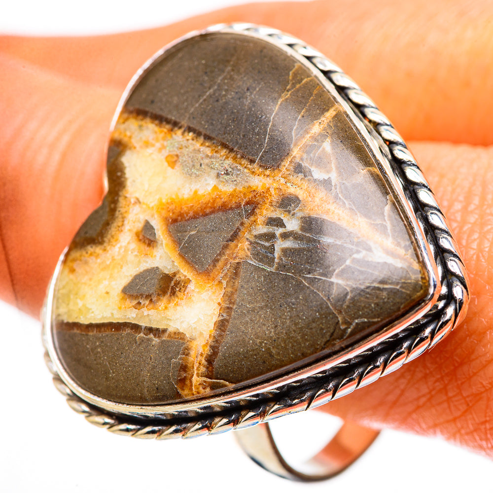 Septarian Nodule Ring Size 12.75 (925 Sterling Silver) RING134952