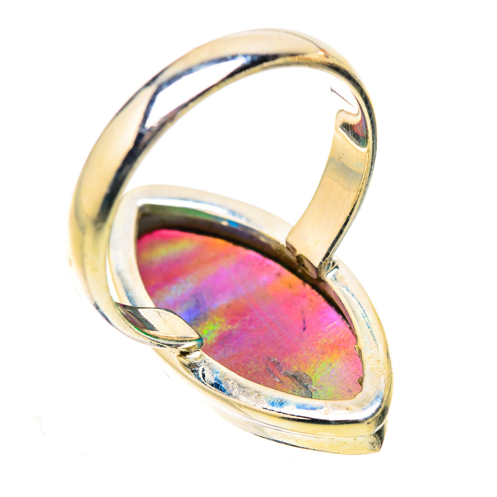 Anasilvercos Aura Opal Ring Size 7.5 (925 Sterling Silver)