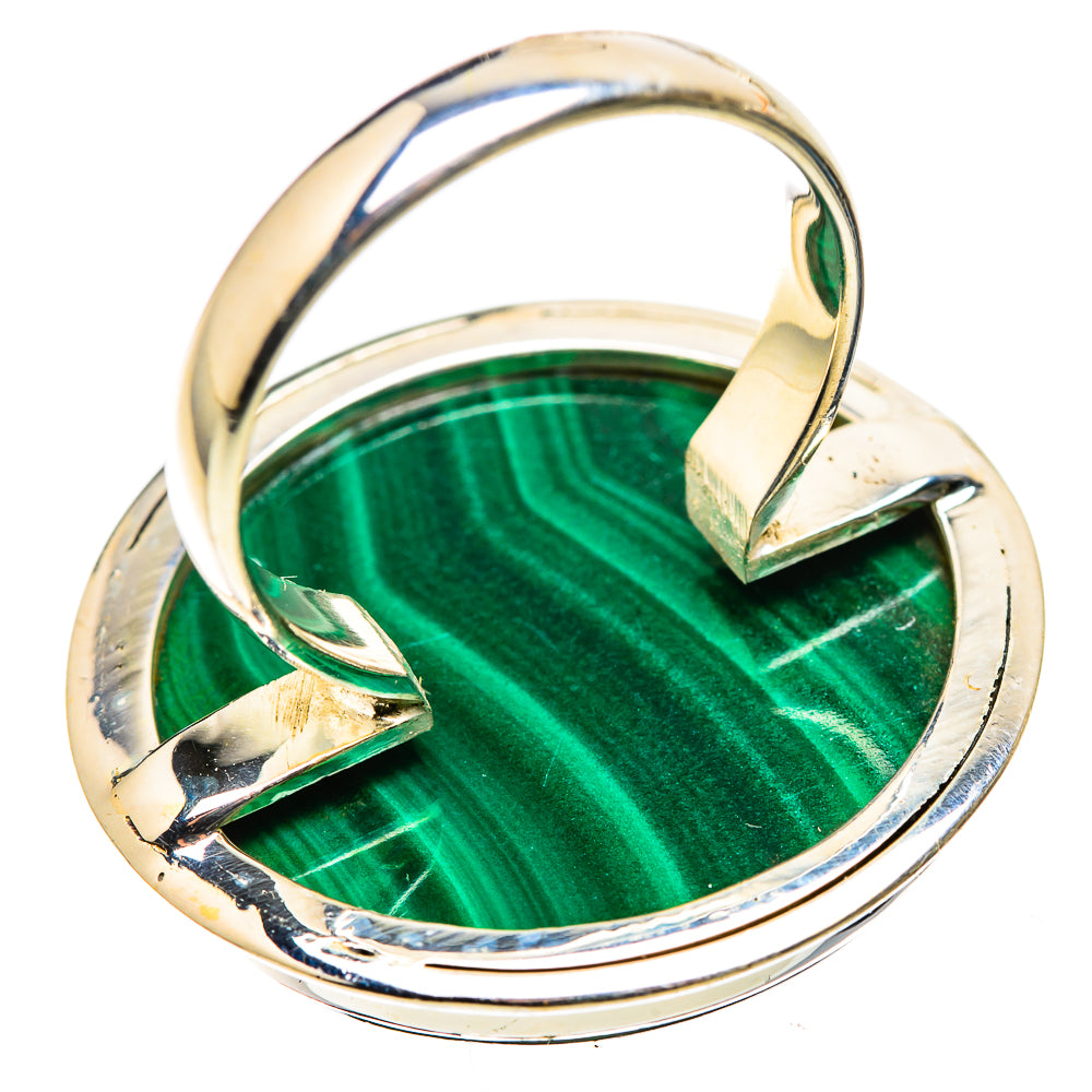 Huge Malachite Ring Size 8.5 (925 Sterling Silver) RING136201