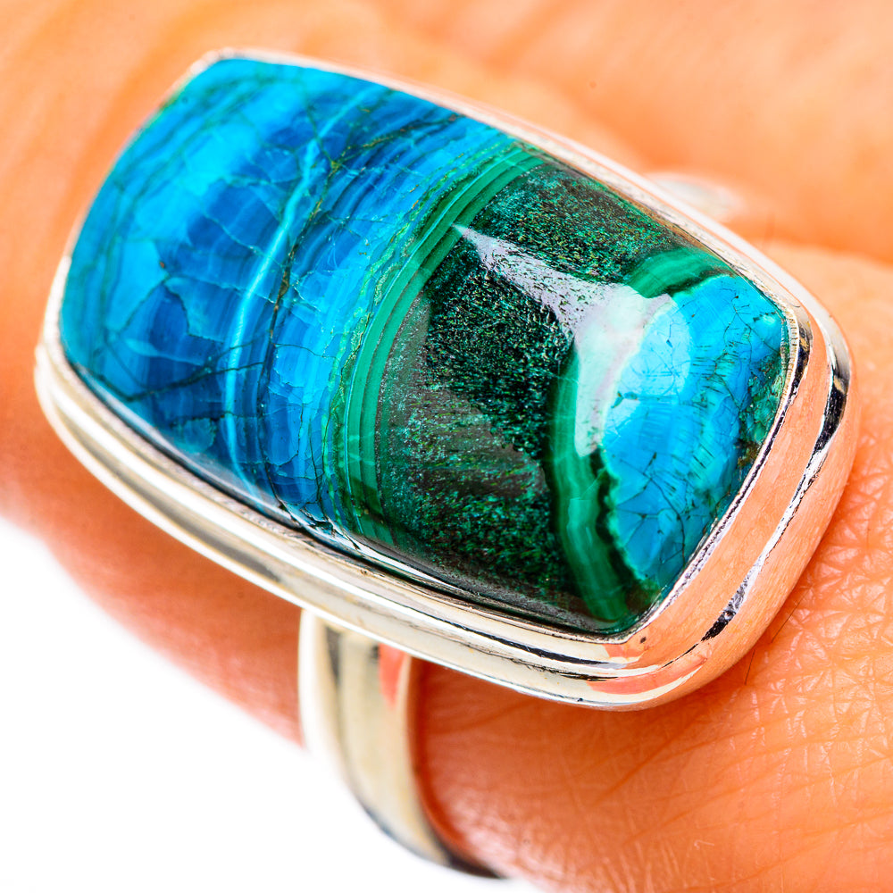 Malachite In Chrysocolla Ring Size 8.25 (925 Sterling Silver) RING135834