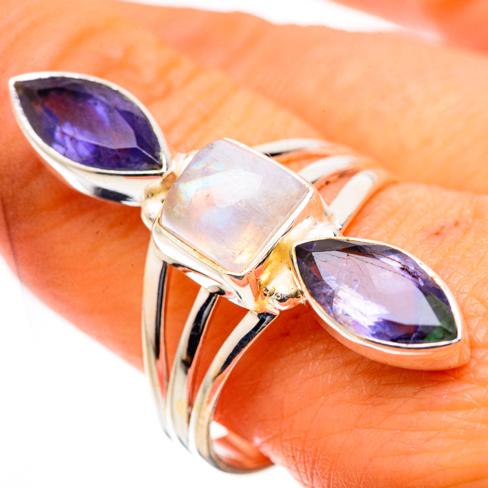 Rainbow Moonstone, Tanzanite Ring Size 10.5 (925 Sterling Silver) RING135538