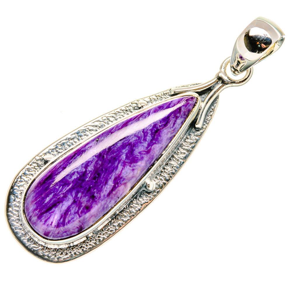 Charoite Pendant 2" (925 Sterling Silver) PD36380
