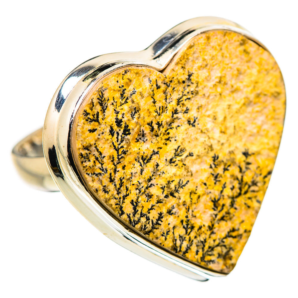 Large Psilomelane Dendritic Agate Ring Size 9 (925 Sterling Silver) RING134735