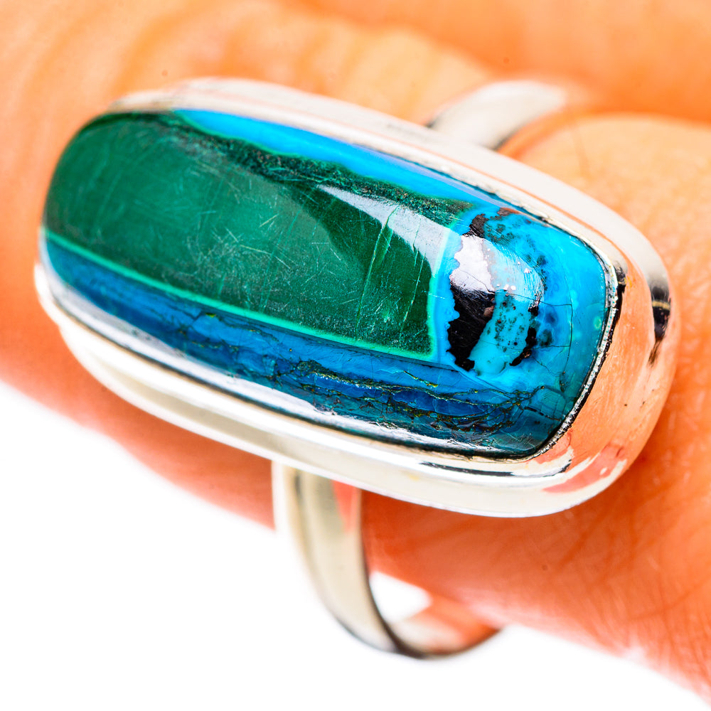 Malachite In Chrysocolla Ring Size 10 (925 Sterling Silver) RING136000