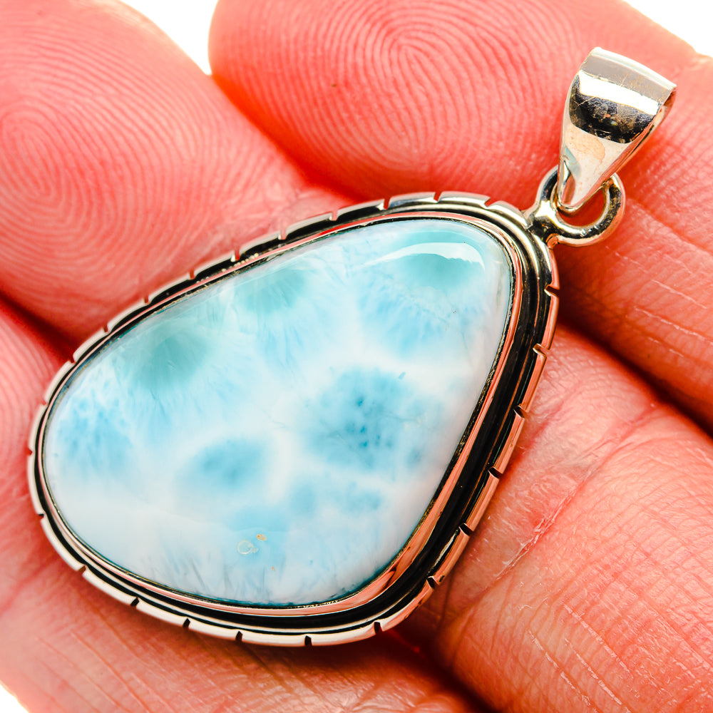 Larimar Pendant 1 3/4" (925 Sterling Silver) PD36980